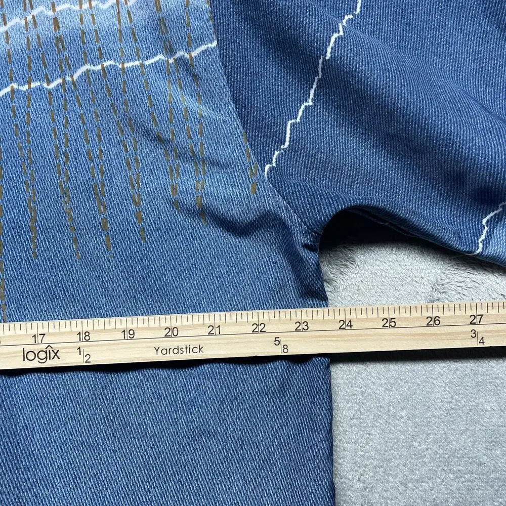 Southpole Shirt Mens L Button Up Vintage Blue All Over Print Y2K Baggy Hip Hop - Picture 8 of 9